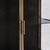 Modern Black Iron & Brass Glass Side Cabinet For Sale - Image 3 of 3
