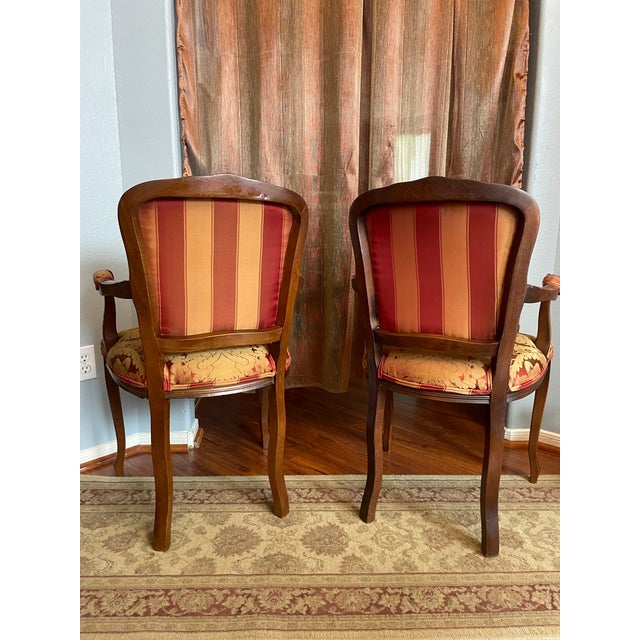 Mid-20th Century French Louis XV Style Fauteuil Armchairs - A Pair For Sale - Image 4 of 12