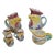 1990s Italian Rooster Creamer Set by Franco Mari Deruta- 6 Pieces For Sale