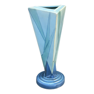 1920s Roseville Futura "Big Blue Triangle" Vase 388-9