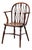English Windsor Armchair with Oak Seat and Spindle Back, 1800s For Sale
