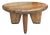 Andrianna Shamaris Midcentury Couture Teak Wood Low Profile Round Coffee Table For Sale