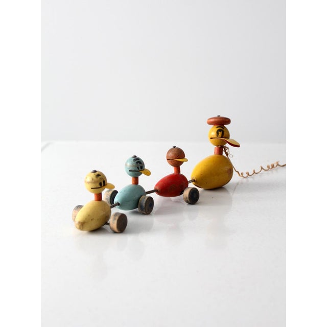 Vintage 1950s Fisher Price Quacky Family Pull Toy For Sale - Image 4 of 9