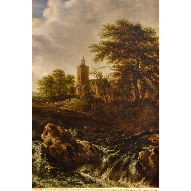 After Jacob Van Ruisdael, Landscape with Wood, 1670, Oil on Canvas, Framed For Sale - Image 11 of 18