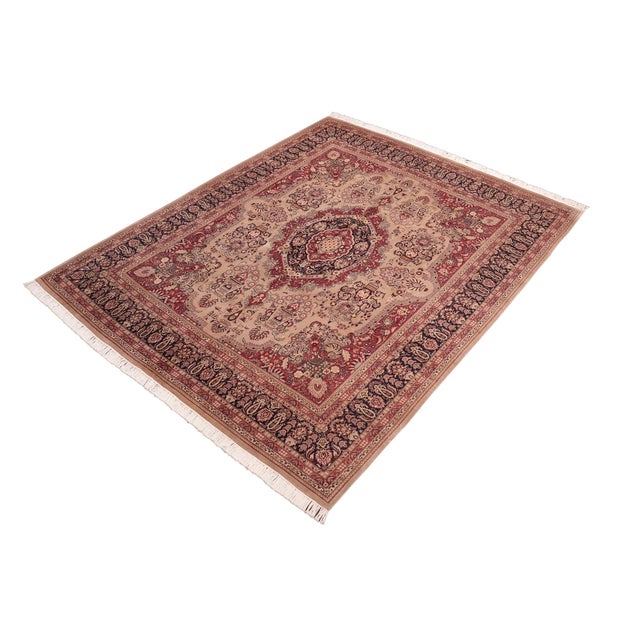Designed with mesmerizing intricacy and gorgeous color palette, this hand-knotted masterpiece demonstrates the beauty and...
