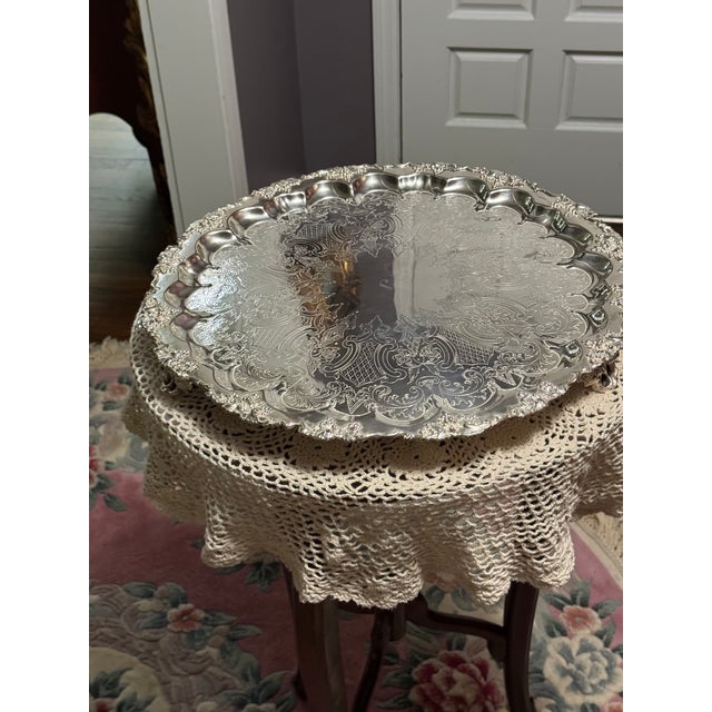 Silver Vintage 11.50 Inches Bunch Bowl and 18 Cups For Sale - Image 8 of 16
