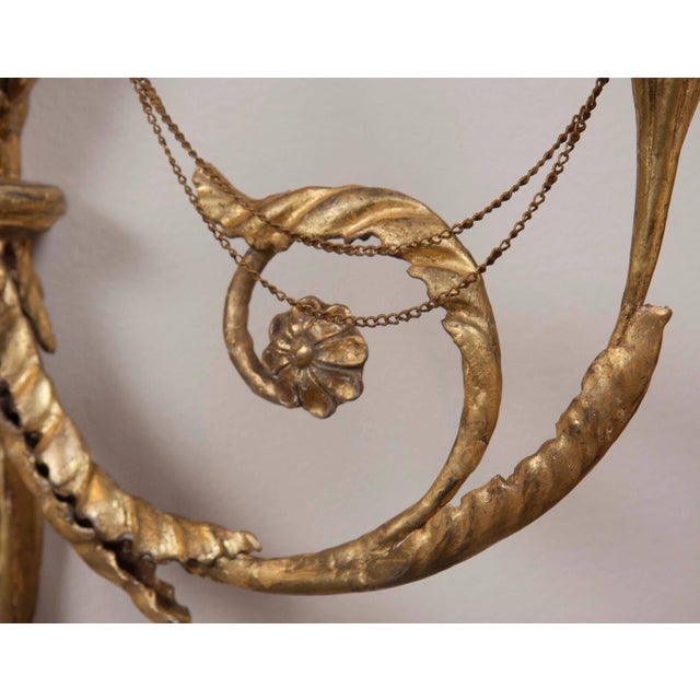 Regency Style Giltwood Gryphon Wall Sconces - a Pair For Sale - Image 10 of 11