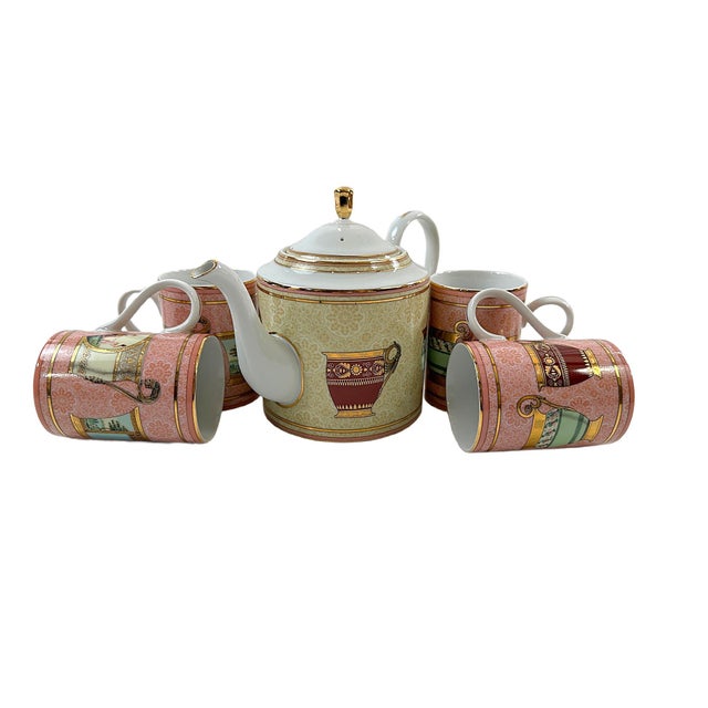 Late 20th Century Gucci Buttercream Porcelain Neoclassical Tea Pot ...