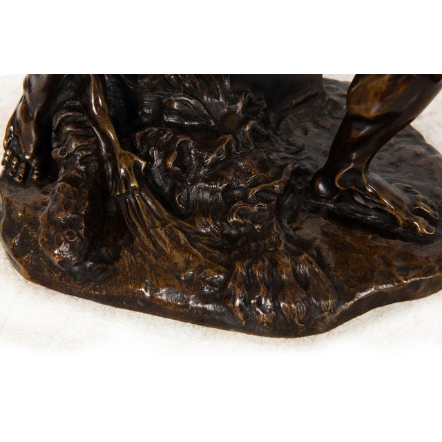 French Bronze Sculpture “Hercules Throwing Lichas” After Canova Ca. 1850 For Sale - Image 14 of 18