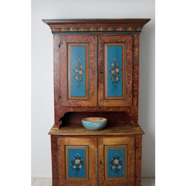 Northern Swedish Country House Cupboard with Original Paint For Sale - Image 3 of 13