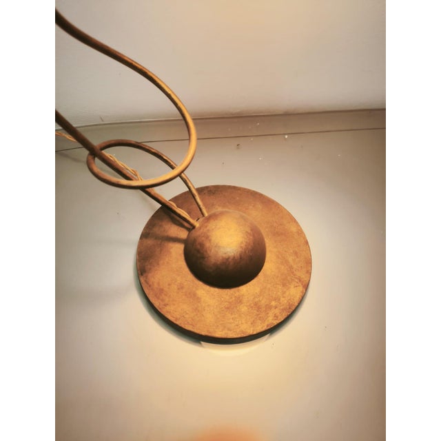 Vintage Lamp with Parchment Shade, 1980s, in Very Good conditions. Designed 1980 to 1989 European Plug (up to 250V).The...