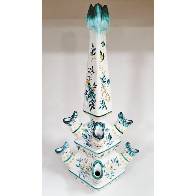 Fresh from a great New York City estate, we have a pleasure to offer you this Fine Glazed Faience Tulip Vase / Tulipiere....