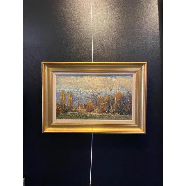 1950s Harry Urban, Impressionist Mountain Range, Oil on Wood, 1950s For Sale - Image 5 of 10