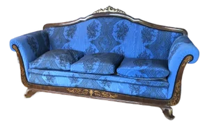 Early 20th Century Austro Hungarian Empire Style Sofa Upholstered in Madeleine Castaign Fabric