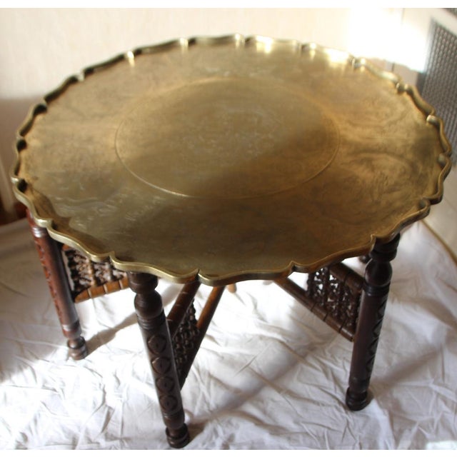 Gold Round Coffee Table, 1950s For Sale - Image 9 of 18