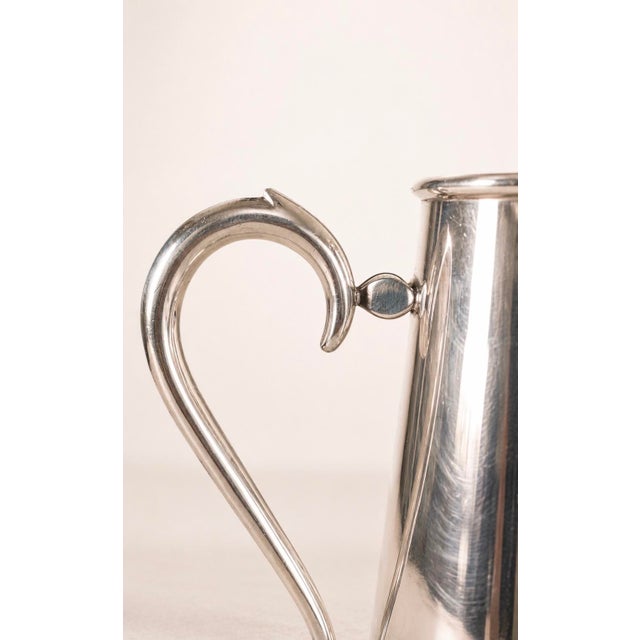Vintage Silver-Plated Metal Pitcher, 1920 For Sale - Image 3 of 5