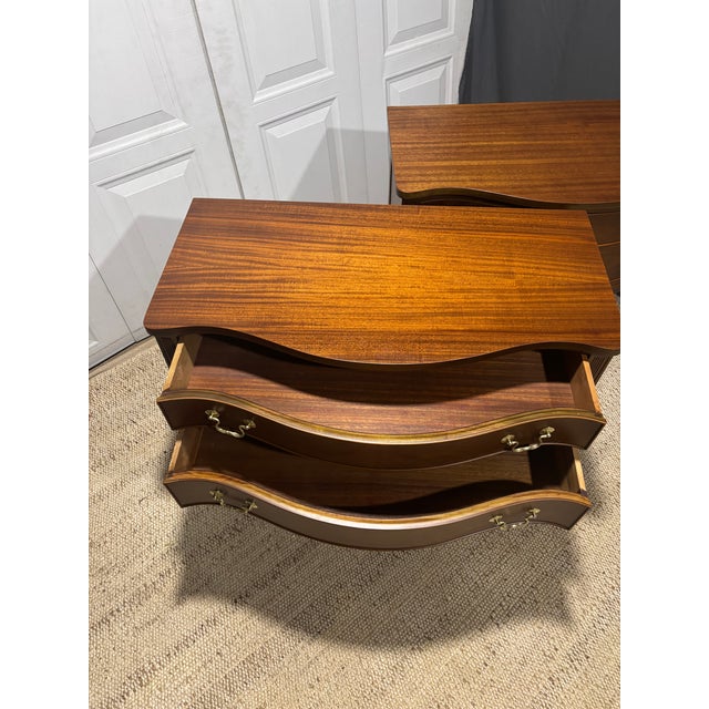Pair of Serpentine Front Nightstand For Sale - Image 17 of 17