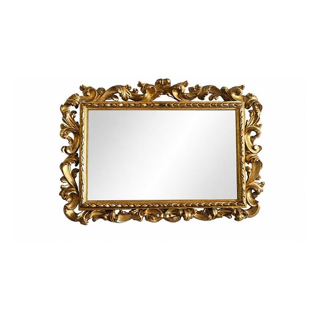 1980s Baroque Mirror in Carved and Gilded Wood, 1980s For Sale - Image 5 of 5