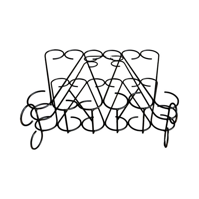 Openwork Metalwork Newspaper Rack, Belgium 1970s For Sale - Image 10 of 12