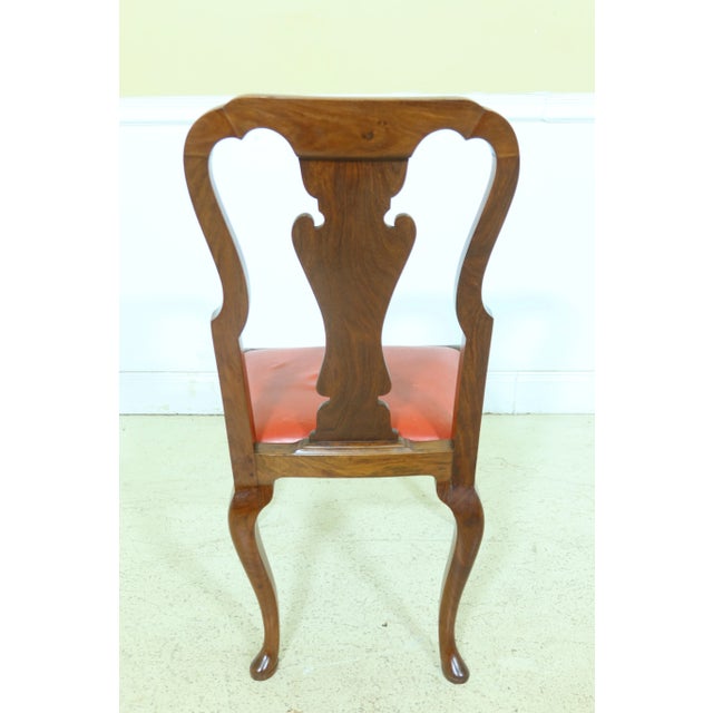 Set of 8 Solid Walnut Bench Made English Style Dining Chairs For Sale - Image 9 of 13