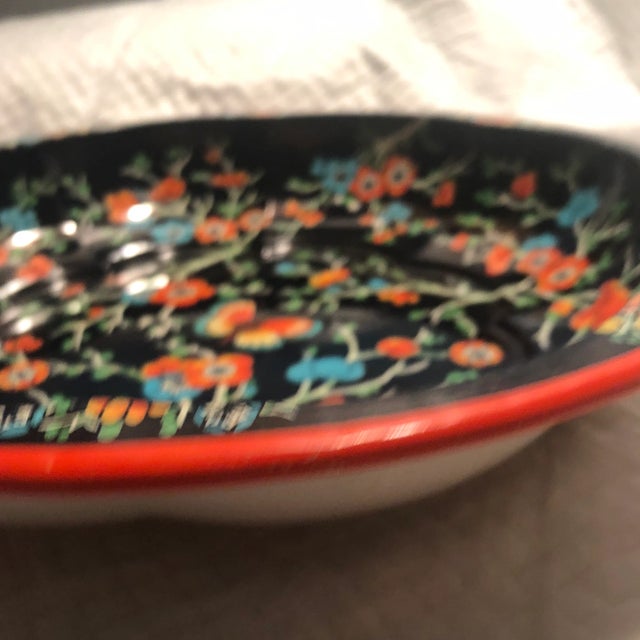 Onyx England 1971 Daher Asian Themed Metal Tray Dish For Sale - Image 8 of 12