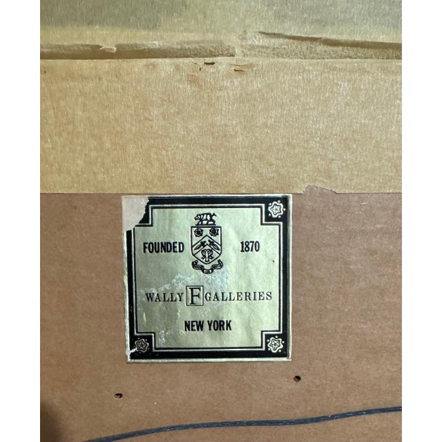 Green Gaston Sebire, French Post Impressionist Oil Painting Bucolic Wooded Country Lane Gaston Sebire, c.1960 For Sale - Image 8 of 11