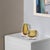 Contemporary Dusty Olive Crystalized Glass Vase- Short For Sale - Image 3 of 11