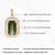 5.5ct Emerald Cut Green Tourmaline & Baguette Diamond Pendant in 14k Yellow Gold For Sale - Image 10 of 12