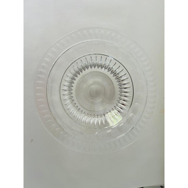 Vintage Hawkes Clear Crystal Footed Centerpiece For Sale - Image 4 of 7