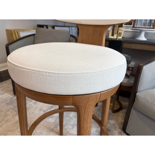 Rh Ligné High Back Swivel Bar Stool — Single For Sale - Image 16 of 18