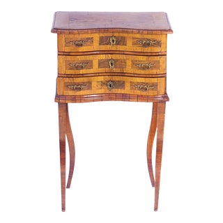19th C. Italian 3-Drawer Side Table For Sale