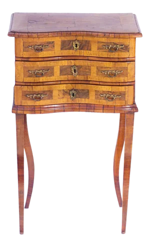 19th C. Italian 3-Drawer Side Table