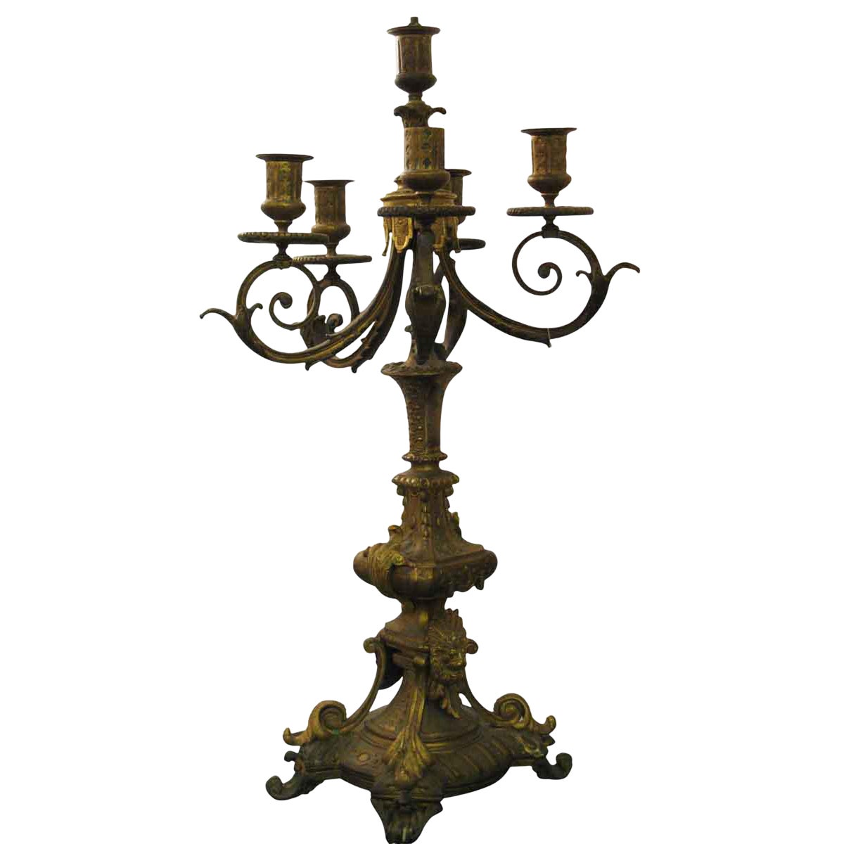 Early 20th Century Brass Candelabra Table Lamp Chairish