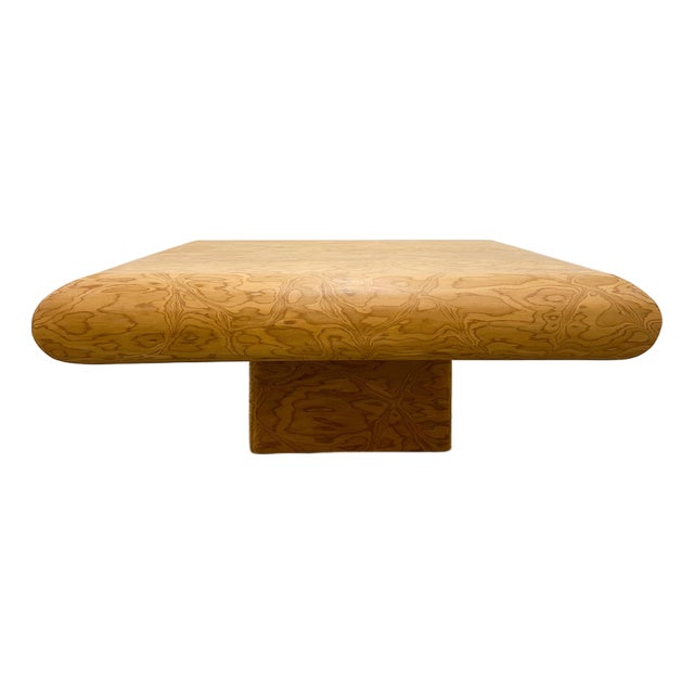 Vintage Postmodern Coffee Table With Bullnose Edge 80s 70s For Sale