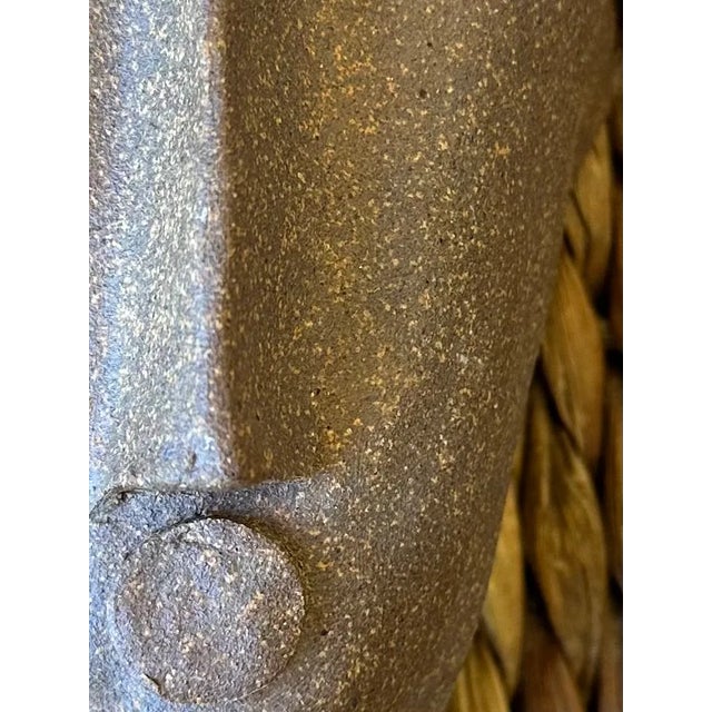 Vintage Large 12.5” Handmade Signed Modigliani Style Bust Sculpture For Sale - Image 13 of 15