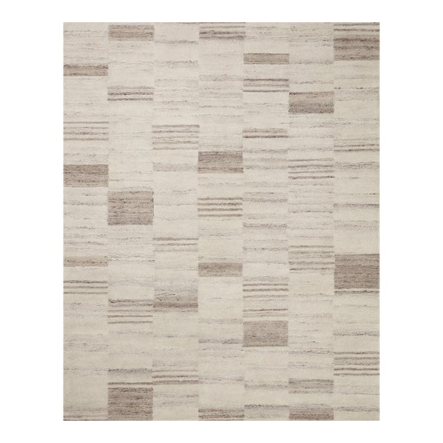 Amber Lewis x Loloi Rocky Ivory / Dove 11'-6" x 15' Area Rug For Sale