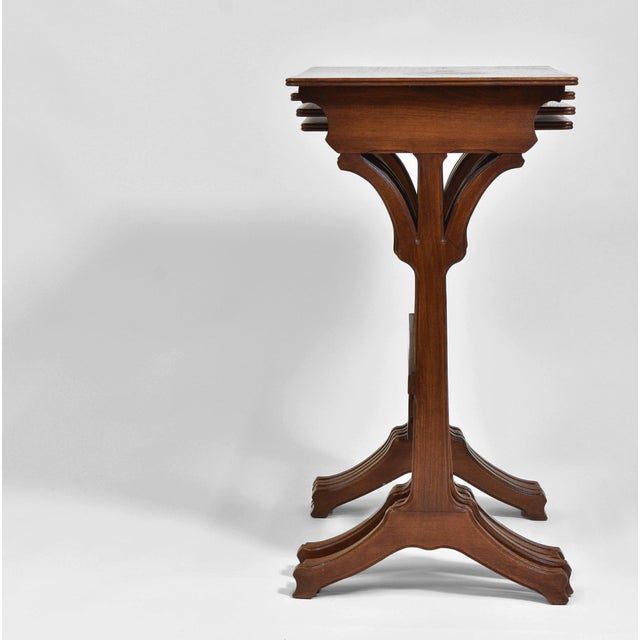 Art Nouveau Seascape Boats Nesting Tables by Emile Gallé, 1900s, Set of 4 For Sale - Image 16 of 18