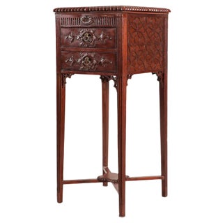 George III Carved Mahogany Worktable For Sale