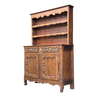 18th Century French Provincial Walnut Buffet Vaisselier, 1760 For Sale
