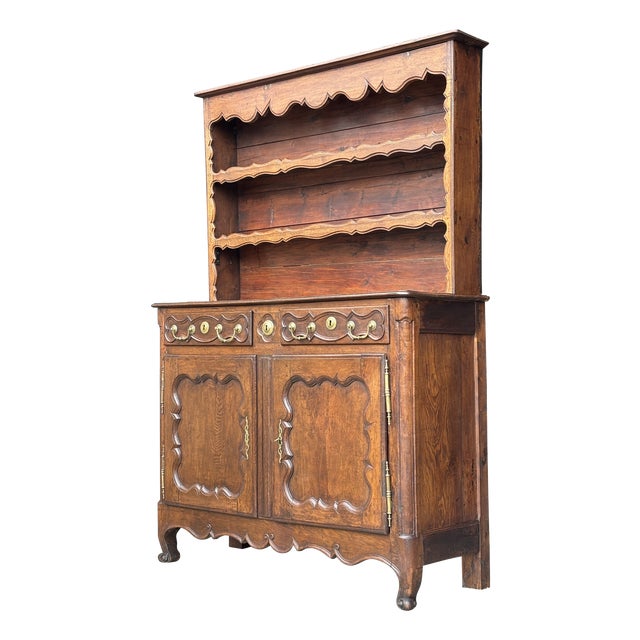 18th Century French Provincial Walnut Buffet Vaisselier, 1760 For Sale