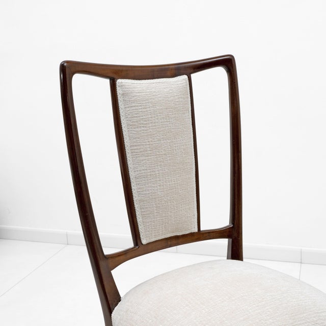 Brown Mid-Century Modern Italian Bouclè Dining Chairs, 1950, Set of 8 For Sale - Image 8 of 10