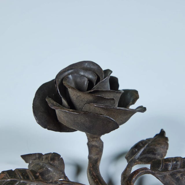 Cast Iron Rose Sculpture For Sale In Los Angeles - Image 6 of 12