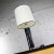 Walter Von Nessen Mid 20th Century Chrome & Black Faux Leather International Style Cylindrical Table Lamp After Walter Von Nessen For Sale - Image 4 of 13