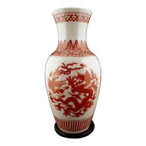 Early 20th Century Chinese Porcelain Dragon and Fenghuang Haitangzun
