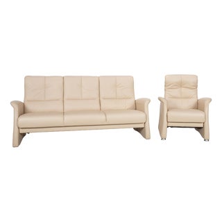 6001 Three-Seater Sofa and Chair in Leather from Himolla, Set of 2 For Sale