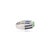 Not Yet Made - Made To Order Classic 925 Silver Oval Emerald and Blue Sapphire Statement Band Ring for Her- Size 7 For Sale - Image 5 of 11