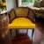 Traditional Vintage Cane-Back Barrel Chair With Yellow Upholstered Seat For Sale - Image 3 of 10