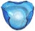 Murano Blue Three Sided Bowl For Sale