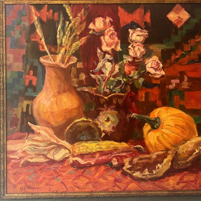 Oil on canvas still life by Liviu Hancu Moldovan Romanian artist made in 2006 perfect condition