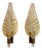 Large Scale Murano Glass Leaf Form Sconces - a Pair For Sale